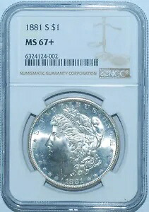 1881 S NGC MS67+ モーガン シルバー ダラー