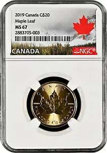 2019 カナダ金貨 メープルリーフ MS67、カナダ 1/2 オンス金貨、NGC コイン｜WORLD RESOURCE【KING店】