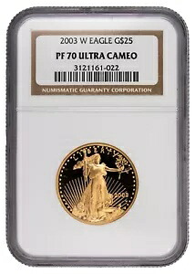 2003 W 米国 $25 イーグル ゴールド コイン - NGC PF-70 ウルトラ カメオ 1/2 オンス｜WORLD RESOURCE【KING店】