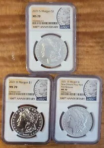 2021 $1 D シルバー モーガン ドル NGC MS70 美しいミラー PL プルーフ ライク｜WORLD RESOURCE【KING店】