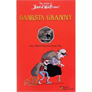 [#1181670] コイン、ジブラルタル、50ペンス、2022年、ポブジョイミント、ギャングスタグラニー。カラー化画像