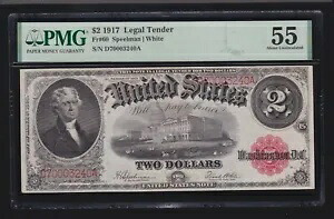 US 1917 $2 ジェファーソン法定通貨 FR 60 PMG 55 AU (240)｜WORLD RESOURCE【KING店】