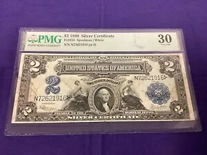 1899 $2 シルバー証明書ノート - Fr#258 - グレード PMG 30 (非常に上質)