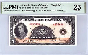 カナダ $5 ドル 1935 P-BC-5 \