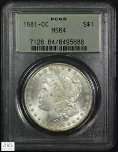 1881 CC カーソンシティ モーガン シルバー ダラー $1 OGH オールド グリーン ホルダー PCGS MS 64｜WORLD RESOURCE【KING店】