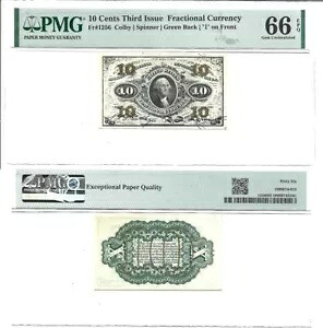10 セント 第 3 発行 端数通貨 PMG Gem-66 EPQ F-1256｜WORLD RESOURCE【KING店】