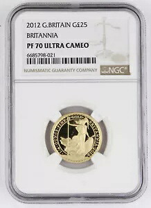 イギリス UK 2012 BRITANNIA 1/4 オンス ゴールド ?25 ポンド プルーフ コイン NGC PF70 UC｜WORLD RESOURCE【KING店】