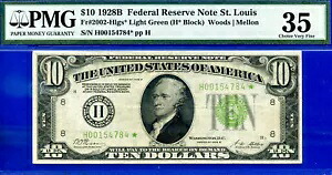 1928B $10 FRN セントルイス スター PMG 35 既知の 2 番目に高いグレードの 4 フランス 2002-Hlgs*｜WORLD RESOURCE【KING店】
