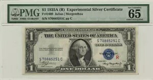 1935A $1 Experimental (R) Silver Certi Fr# 1609 PMG Gem 65 EPQ|WORLD RESOURCE【KING店】