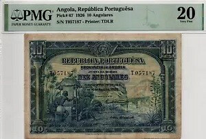 アンゴラ 10 アンゴラレス 1926 ピック 67 (PMG 20 VF) レア｜WORLD RESOURCE【KING店】