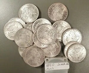 1884-O モーガン シルバー ドル グレード、主に CH AU....「スライダー ロール」の 19 個ロール。｜WORLD RESOURCE【KING店】