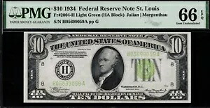 1934 $10 FRN H05699059A PMG #66EPQ|WORLD RESOURCE【KING店】