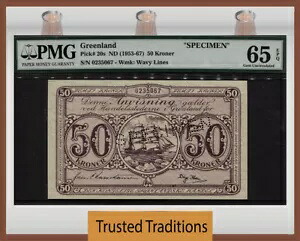 TT PK 20s ND (1953-67) グリーンランド 50 クローナー標本 PMG 65 EPQ 宝石未流通!｜WORLD RESOURCE【KING店】