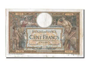 [#202474] フランス、100 フラン、100 F 1908-1939 ''Luc Olivier Merson''、1909 年、1909 年 339,570円