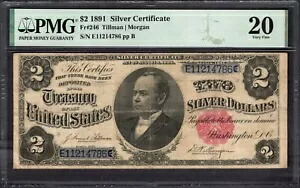 1891 $2 シルバー証明書 Windom Note PMG 20 Fr.246 商品番号 1997072-006