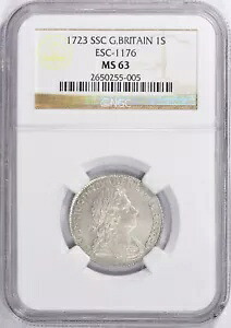 1723-SSC 英国シルバー シリング S-3647 MS-63 NGC