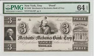 $3 1840 TROY NY 時代遅れのプルーフ スタック 最後に販売されたのは 2014 年 $3,055/私の価格 $950