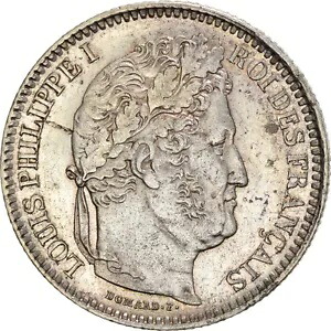[#843557] コイン、フランス、ルイフィリップ、2フラン、1848年、パリ、オーストラリア、シル、ver｜WORLD RESOURCE【KING店】