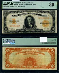 FR。 1173 $10 1922 ゴールド証明書 PMG VF30｜WORLD RESOURCE【KING店】