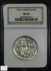 1939 S オレゴン トレイル記念シルバー ハーフダラー 50C NGC MS 65｜WORLD RESOURCE【KING店】