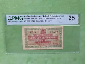 海峡和解 / 英国政府 10 セント 1919 VF 25 PMG|WORLD RESOURCE【KING店】