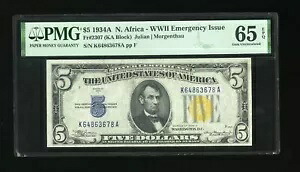 DBR 1934-A $5 北アフリカ宝石神父2307 KA ブロック PMG 65 EPQ シリアル K64863678A｜WORLD RESOURCE【KING店】
