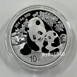 楽天市場】即納 2024 30グラム 中国 パンダ銀貨 【30枚】セット 新品未