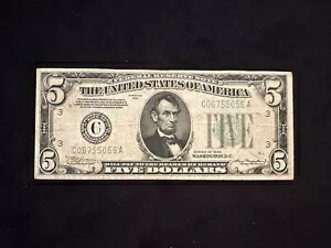 1934 $5 ノンミュール FRN - フィラデルフィア - VF