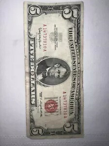 1963年 $5 5ドルレッドシール