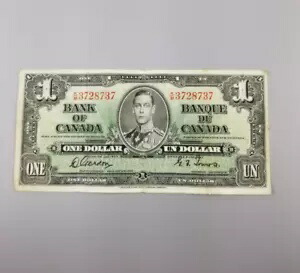 1937 年 カナダ銀行 1 ドル紙幣 美品