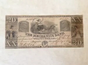 ～ 1849 年 $20 ドル - ジョージア州オーガスタのメカニクス銀行
