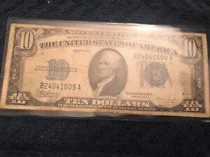1934C $10 ブルーシール紙幣 10 ドル紙幣 1934 年 C 紙幣