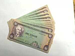 ジャマイカ P-68A a(2)、b(2)、c、d(2)、e、f 9 音符 $1 1985-1990 すべて CU+