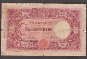 イタリア P.70a-5191 500 リラ 1943 年 8 月 10 日 スキャンを参照