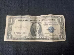 1935 E シリーズ シルバー証明書 1 ドル紙幣 $1