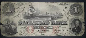 1853年 $1 エリー＆カラマズー鉄道銀行 エイドリアン ミシガン州