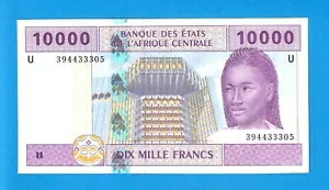 C.A.S /コード U CAMEROUN-10000 FRS-2002-SCARCE SIGN.-S/N 394433305-PICK 210Uc、UNC