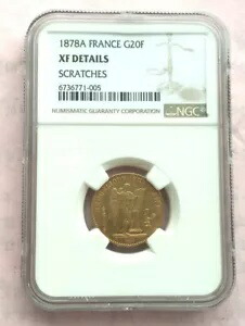 フランス 1878 憲法 雄鶏 20 フラン NGC 金貨｜WORLD RESOURCE【KING店】