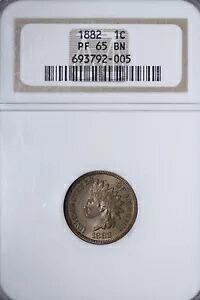 証拠 1882 インディアン ヘッド セント ペニー NGC PR PF65 BN 美しい!!ビデオを見る GHNM｜WORLD RESOURCE【KING店】