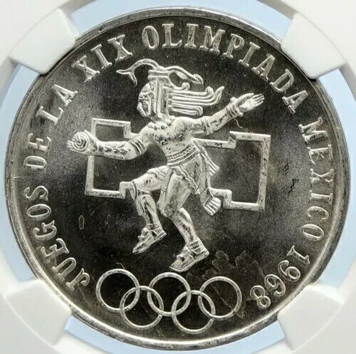 ●メキシコ MEXICO オリンピック 1968年 25ペソ 記念銀貨2枚セット メキシコ銀貨オリンピック 25ペソ銀貨2枚1968年本物