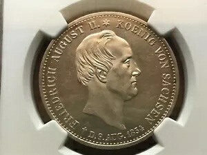 サクソニー ターラー 1854-F NGC MS61 「フリードリヒ アウグスト 2 世の死」｜WORLD RESOURCE【KING店】 243,045円