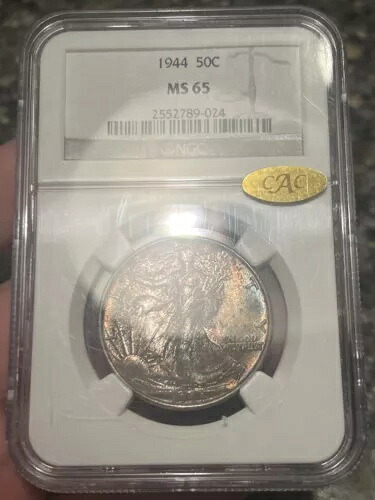 1944 ウォーキング リバティ ハーフダラー NGC MS65 ゴールド CAC｜WORLD RESOURCE【KING店】