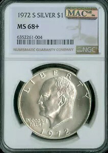 1972 S アイゼンハワー シルバー ドル NGC MS68+ プラス 2 番目の最高級 MAC スポットレス A 69 。｜WORLD RESOURCE【KING店】