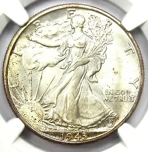 1943-S ウォーキング リバティ ハーフダラー 50C - NGC MS66+ プラス グレード - $985 相当!|WORLD RESOURCE【KING店】