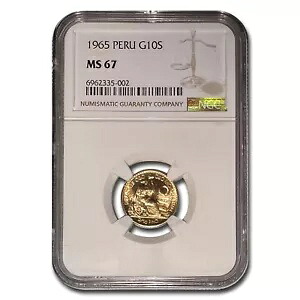 1965 ペルー ゴールド 10 ソール リバティ MS-67 NGC|WORLD RESOURCE【KING店】