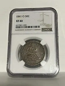 1841-O 50c NGC XF40 - ベター O-ミント - リバティ シート ハーフダラー - ベター O-ミント|WORLD RESOURCE【KING店】