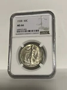 1938 ウォーキング リバティ シルバー ハーフダラー NGC MS 66! 1938-P|WORLD RESOURCE【KING店】