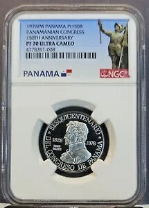 1976 パナマ プラチナ 150 バルボア会議記念 NGC PF 70 ウルトラ カメオ