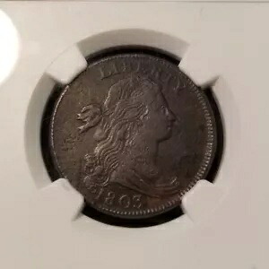 1803 ドレープ バスト ラージ セント 1C NGC XF の詳細 非常に高級な初期の銅片