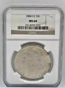 1884-CC シルバー モルガン ダラー NGC 認定造幣局 64
